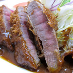 洋食の朝日 - ビフカツ　1300円