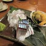 あずまし亭 - お刺身３点盛り2016.09.26