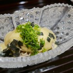 むろまち 加地 - 16.9月　茄子のピューレがかかったお蕎麦