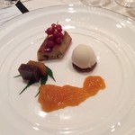 ホテルグランヴィア広島 - ガトーフリュイ　洋梨のシャーベットと小豆羹を添えて