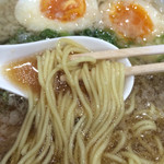 Nagamaru Shokudou - ながまる食堂 背脂醤油味玉ラーメン 麺