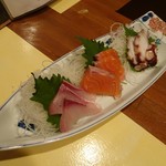 湘南茅ヶ崎 道 - 道自慢のお刺身！ 本日の3点盛り 650円→280円