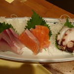 湘南茅ヶ崎 道 - 道自慢のお刺身！ 本日の3点盛り 650円→280円