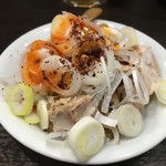 中華そば べんてん - 「ビール（中）お通し付き」550円のお通し（2016年9月）