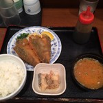 サラちゃん - 朝定食メニューの鯵フライ定食 500円