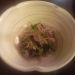 手打ちそば にはち - ささみと三つ葉の胡麻和え