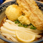 梅田 釜たけうどん - ちく玉天ぶっかけ (並) 400g (¥780)