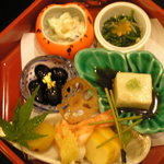 つる家 - 秋の松茸会席　　八寸
      2016.09.27 pm17:54