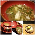 大どころ - ◆きのことアオサのお味噌汁。・・お味噌汁って「アオサ」が入ると、より美味しくなるような気がします。