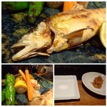 大どころ - ◆こんな大きな「鮎」今後頂く機会がないでしょうから味わっていただきましたが、
      塩加減もよく丁寧に焼かれていて、美味しい。