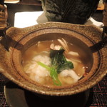 くろぎ - 鱧と松茸の土瓶蒸し2016.9