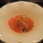 くろぎ - イクラと菊の葉のおひたし2016.9