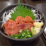 鳥まつ - 薩摩赤鶏レバー刺(650円)_2010-11-05