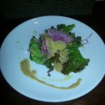 キッチン ハセガワ - 前菜のサラダ、ドレッシングが美味い