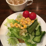 Toureshain Kurabu - サラダ・デザートはバイキング。スープと食後にコーヒー付き1000円は安い(^ ^)