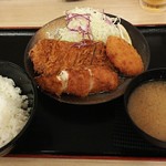 Matsunoya - 3点盛り定食大盛690円