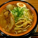 麺屋 一本気 - 味噌ラーメン ＋ 味玉トッピング