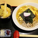 清修庵 - 春の餡かけ卵とじ+ミニ天丼！！ヾ(o´∀｀o)ﾉﾜｧｰｨ♪