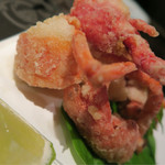 特別に追加した伊勢海老の唐揚げ　ソフトシェル海老