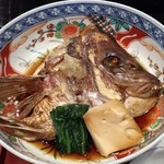 日本料理　のと亭 - 2016.9.28。鯛のかぶと煮のアップ。