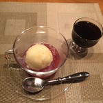 合歓のはな - デザートはすいかゼリーです。