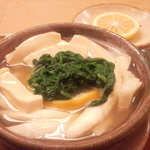 割烹 やました - 10.11.7　クエとお豆腐の柚子鍋
