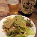 十七番地 - 中瓶ビール＋お通し