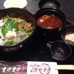 名古屋的和風DININGまかまか - しらす3色丼ランチ