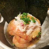 和えに - ズワイガニと甘海老のユッケ　1250円