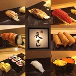 Sushi Tatsumi - 久しぶりにザギンでシースー♪一番最後のおいなりさん8個食べた！遠慮せず10の記録出せば良かったー。