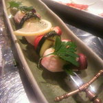 ワインバル　ロゼッタ - 真ダコとズッキーニの串焼き