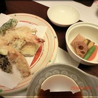 恵比寿亭 - 2016・9・29　鰻釜セット　天ぷら　小鉢・・・