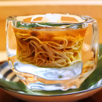 松川 - 氷の器でいただく自家製蕎麦となめこと辛味大根