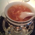 ヘイフンテラス - 鱶鰭餡かけスープ。