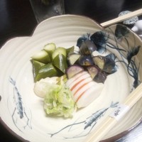 石ばし - お漬物（１００年床のぬか漬け）８００円