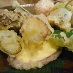 手打ち蕎麦 仙太郎 - お昼も夜もちょい飲みセット　季節野菜の天ぷら　