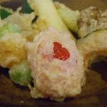 手打ち蕎麦 仙太郎 - お昼も夜もちょい飲みセット　季節野菜の天ぷら　