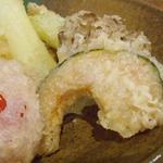 手打ち蕎麦 仙太郎 - お昼も夜もちょい飲みセット　季節野菜の天ぷら　