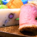 京口町　てるい - むかごの真丈　鴨で巻いた無花果