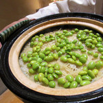 竹ざき - 豆ご飯は土鍋炊き(2016.6)