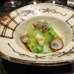 竹ざき - 8】酢物:たこ オクラ 生姜　(2016.6)