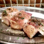 新小屋 - 季節野菜の豚バラ巻「新じゃが」ほっくりというよりもしっとり柔らかく豊かな風味