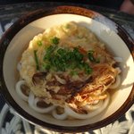讃岐うどん がもう - 天ぷらうどん大に、ネギ少々