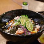 和らぎ亭 しまや - 秋限定　豪華秋刀魚丼