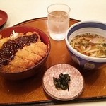 備中屋善兵衛 - ゆずみそかつどん 小うどんセット950円