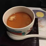 レストランベルビュー - 丸茶豆腐べっ甲餡掛け
      焼きもち、焼き白葱、よもぎ生姜