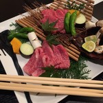 レストランベルビュー - A5飛騨牛 松茸 秋茄子、野菜
      （写真は2人前）