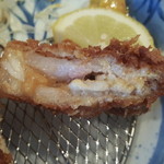 みそかつのかつ匠 - ネギみそかつの断面