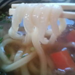 ほくほく庵 - 肉うどんの麺のアップです。