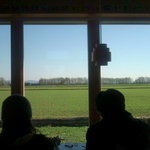 ほくほく庵 - 店舗内から見る、外の風景。